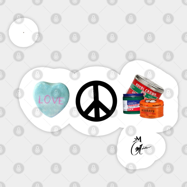 Love peace and hair grease Sticker by ATruMovement